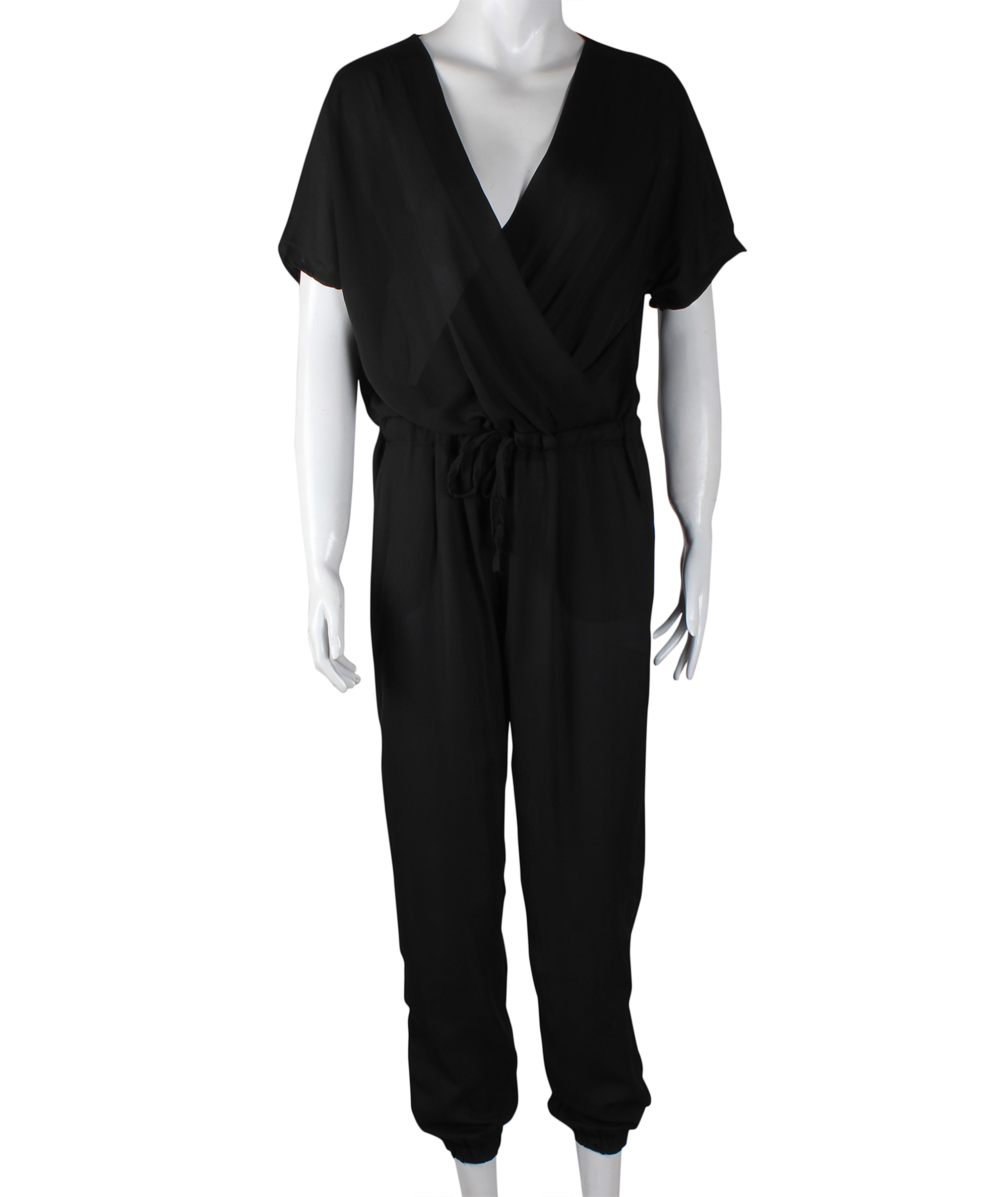 Short Sleeve Chiffon Jumpsuit
